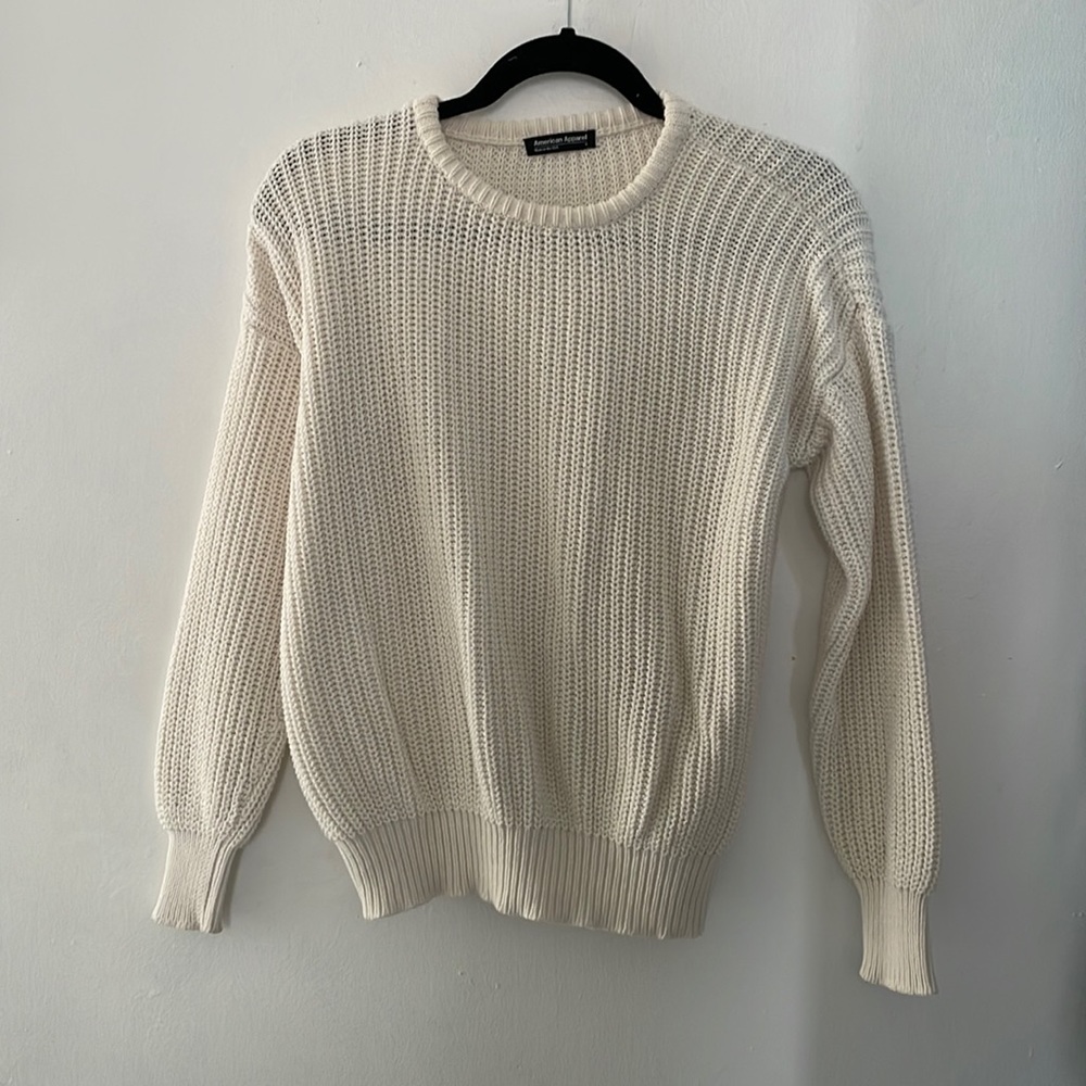 American Apparel Unisex Fisherman Sweater Cream S